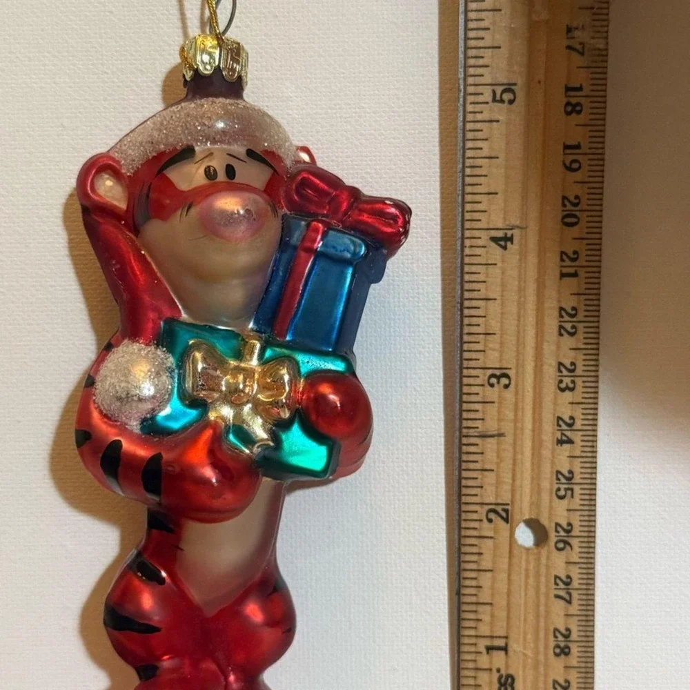 Disney's Tigger Santa's Best European Mouth Blown Style Mercury Glass Ornament